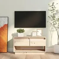 Doric TV Stand with 2 Drawers - Natural, Pine Wood