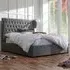 Dorking Double Ottoman Bed with Storage - Grey, Fabric