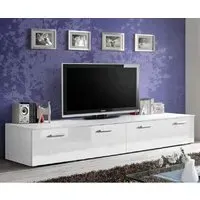 Doswell High Gloss TV Stand with 2 Doors - White