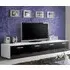 Doswell High Gloss TV Stand with 2 Doors - White and Black
