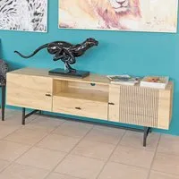 Doswell Wooden Sideboard with 2 Doors 1 Drawer - Natural