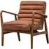 Dotson Leather Armchair with Oak Frame - Vintage Brown