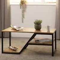 Douala Wooden Coffee Table - Light Oak Effect