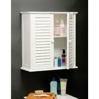 Double Door Wall Cabinet - White