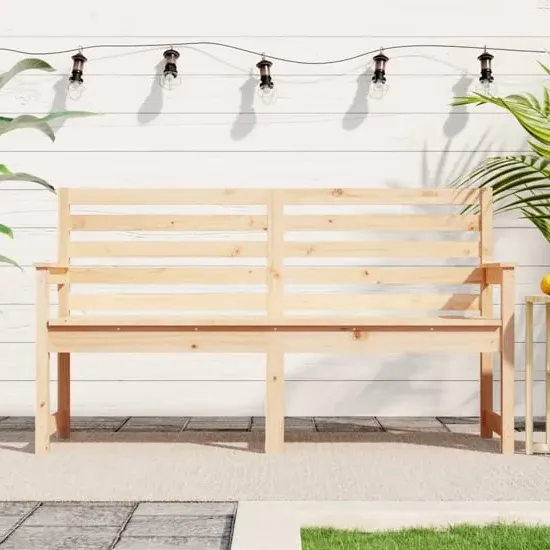 Dove Large Garden Bench with Backrest - Natural, Pine image