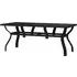 Dove Large Garden Dining Table - Black, Glass