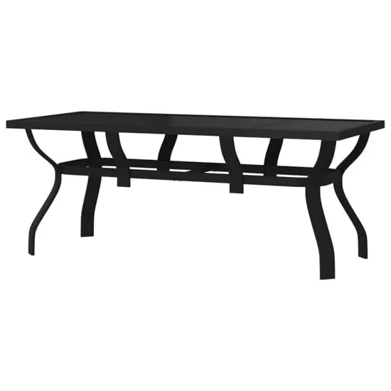 Dove Large Garden Dining Table - Black, Glass