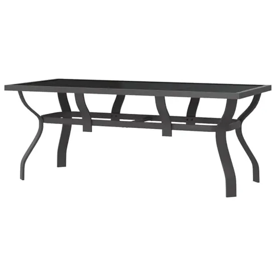 Dove Large Garden Dining Table - Grey, Glass