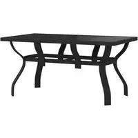Dove Small Garden Dining Table - Black, Glass