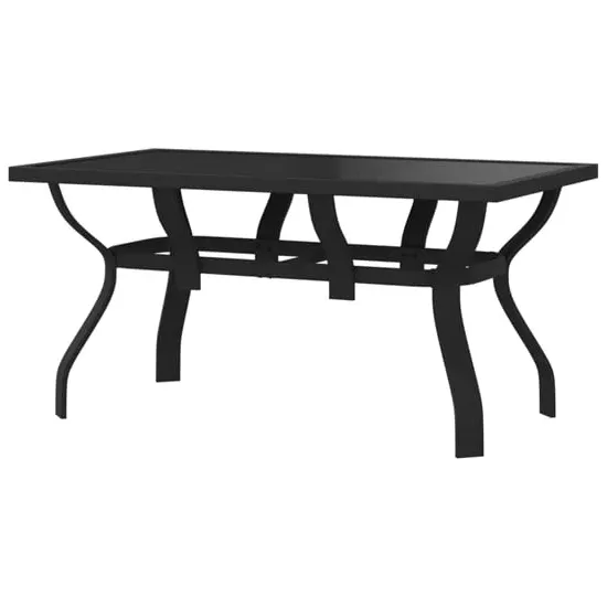 Dove Small Garden Dining Table - Black, Glass image