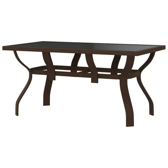 Dove Small Garden Dining Table - Brown, Glass