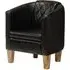 Dove Tub Chair - Black, Real Leather