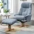 Dox Fabric Recliner Chair with Stool - Lisbon Marine