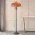Dragonfly Flame Tiffany Glass Floor Lamp - Dark Bronze