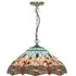 Dragonfly Pendant Light with Tiffany Glass - Antique Brass