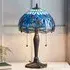 Dragonfly Small Tiffany Glass Table Lamp - Blue, Dark Bronze