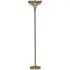 Dragonfly Stained Glass Floor Lamp - Antique Brass