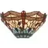 Dragonfly Stained Glass Wall Light - Antique Brass