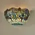Dragonfly Tiffany Glass Wall Light - Blue, Matt Black