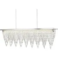 Drape LED Bar Pendant Light - Chrome, Crystal