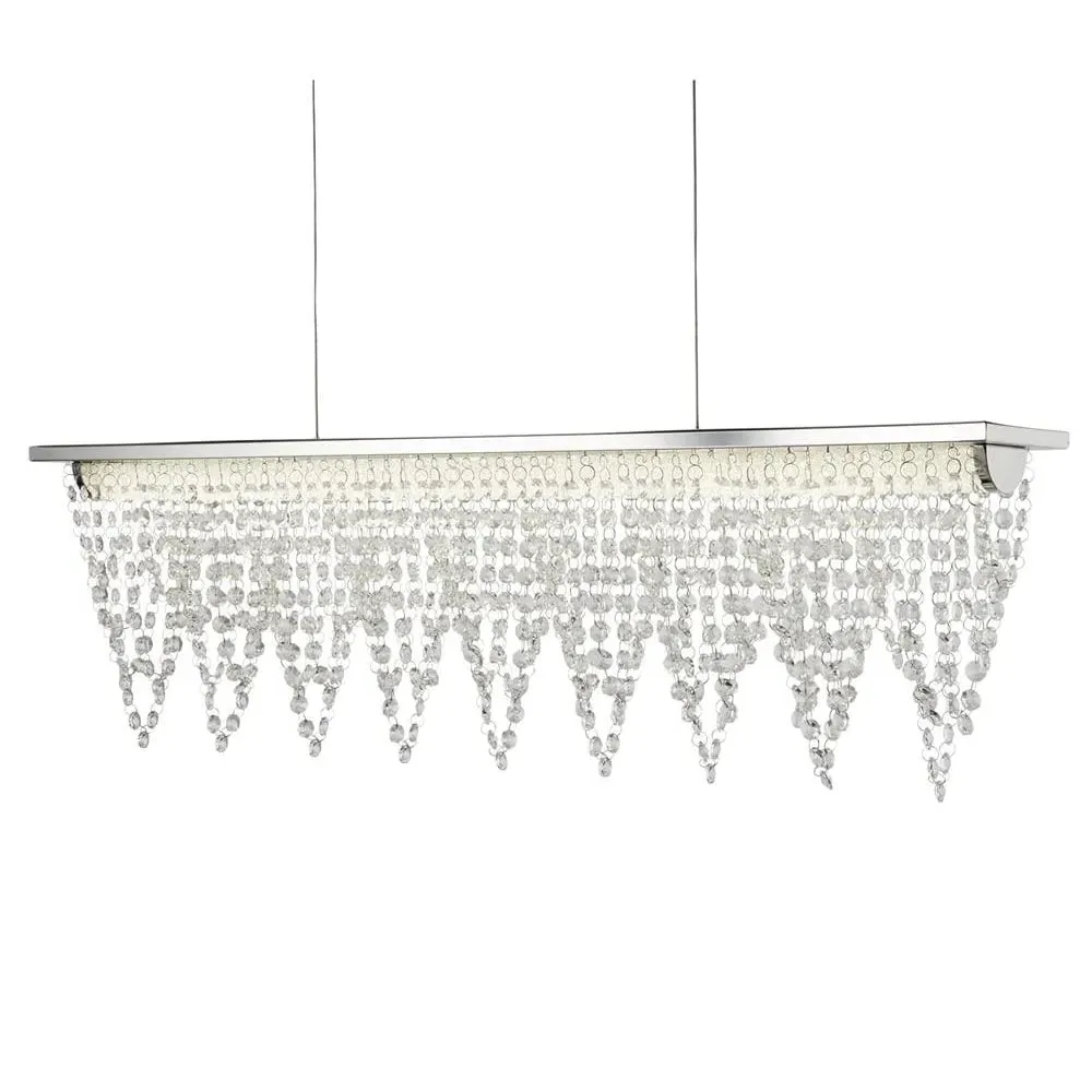 Drape LED Bar Pendant Light - Chrome, Crystal image