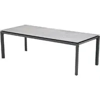 Draper Large Rectangular Garden Dining Table - Grey, Stone