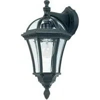 Drayton Downlight Wall Light - Matt Black, Clear Glass