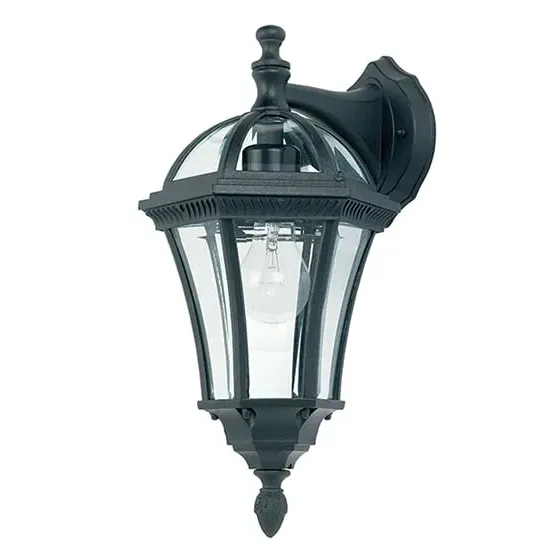 Drayton Downlight Wall Light - Matt Black, Clear Glass image