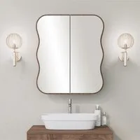 Dream Bathroom Mirror Cabinet - Walnut, Hardboard alternate view