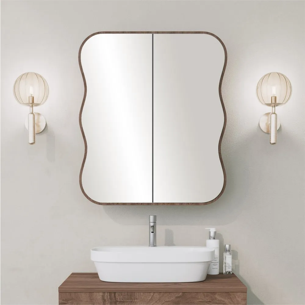Dream Bathroom Mirror Cabinet - Walnut, Hardboard product