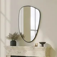 Dream Glass Wall Mirror with Black Wooden Frame alternate view