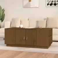Drika Coffee Table with Storage - Brown, Pinewood