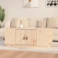 Drika Coffee Table with Storage - Natural, Pinewood