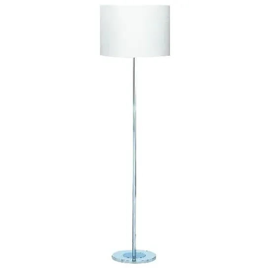 Drum Corner Floor Lamp with Round Base - Silver, Chrome image