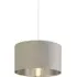 Drum Large Pendant Light - Light Grey, Velvet