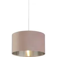 Drum Large Pendant Light - Pink, Velvet