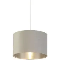 Drum Small Pendant Light - Light Grey, Velvet