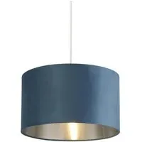 Drum Small Pendant Light - Teal, Velvet