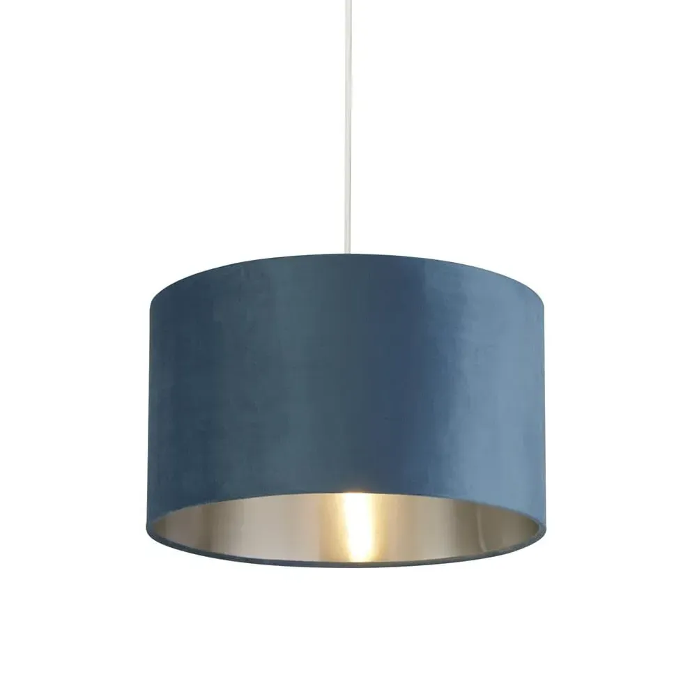 Drum Small Pendant Light - Teal, Velvet