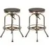 Dschubba Adjustable Bar Stools - Brass, Steel