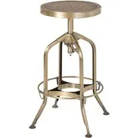 Dschubba Adjustable Stool - Brass, Steel