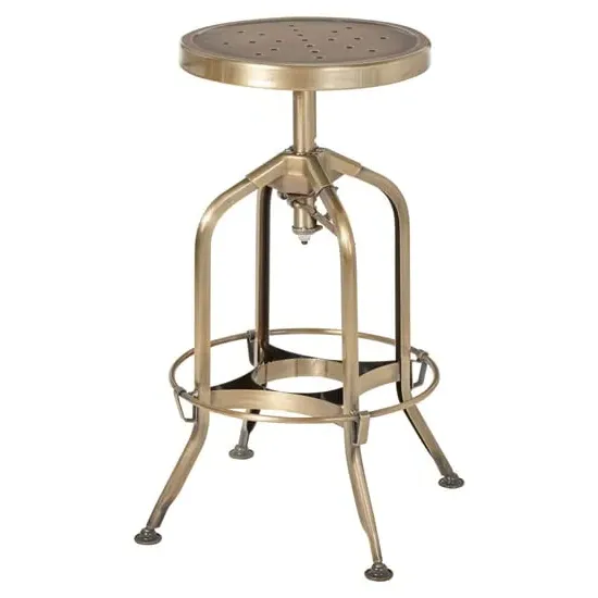 Dschubba Adjustable Stool - Brass, Steel image