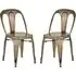 Dschubba Metal Dining Chairs Pair - Brass