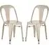 Dschubba Metal Dining Chairs Pair - Champagne
