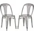 Dschubba Metal Dining Chairs Pair - Grey