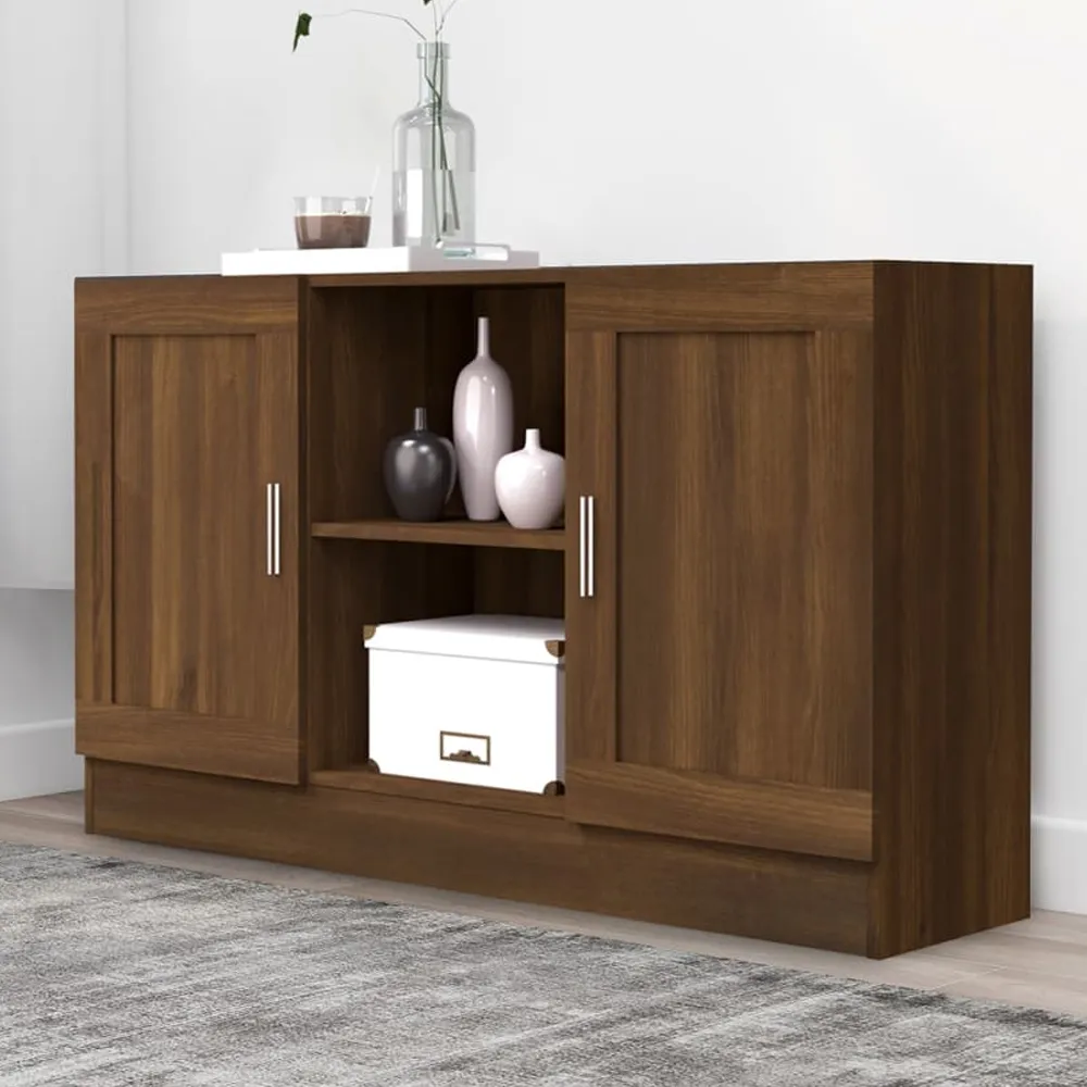 Dubuque 2-Door Wooden Storage Cabinet - Brown Oak product