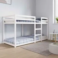 Dubuque Bunk Bed with Ladder - White, Solid Pine alternate view