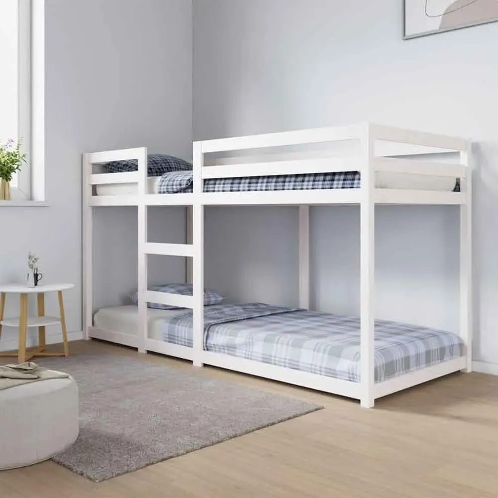 Dubuque Bunk Bed with Ladder - White, Solid Pine product