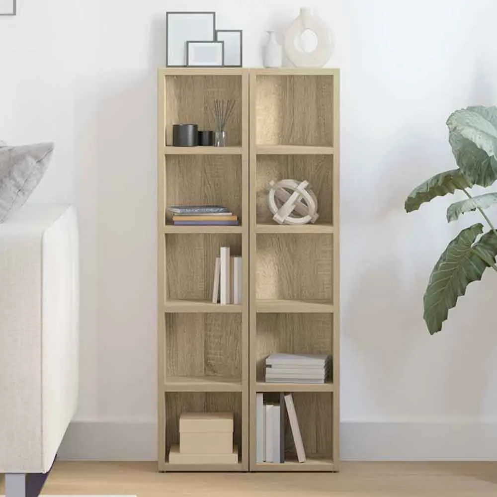 Dubuque Set of 2 Bookcases with 5 Shelves - Sonoma Oak product