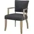 Dukes Armchair with Wooden Frame - Dark Grey, Velvet